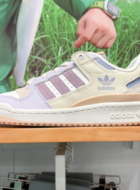 阿迪达斯三叶草女子2025夏季新款FORUM篮球风耐磨休闲板鞋 JP9965