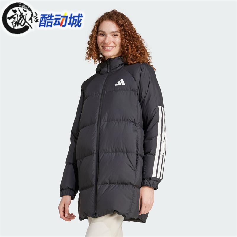阿迪达斯保暖抗风疏水女羽绒服