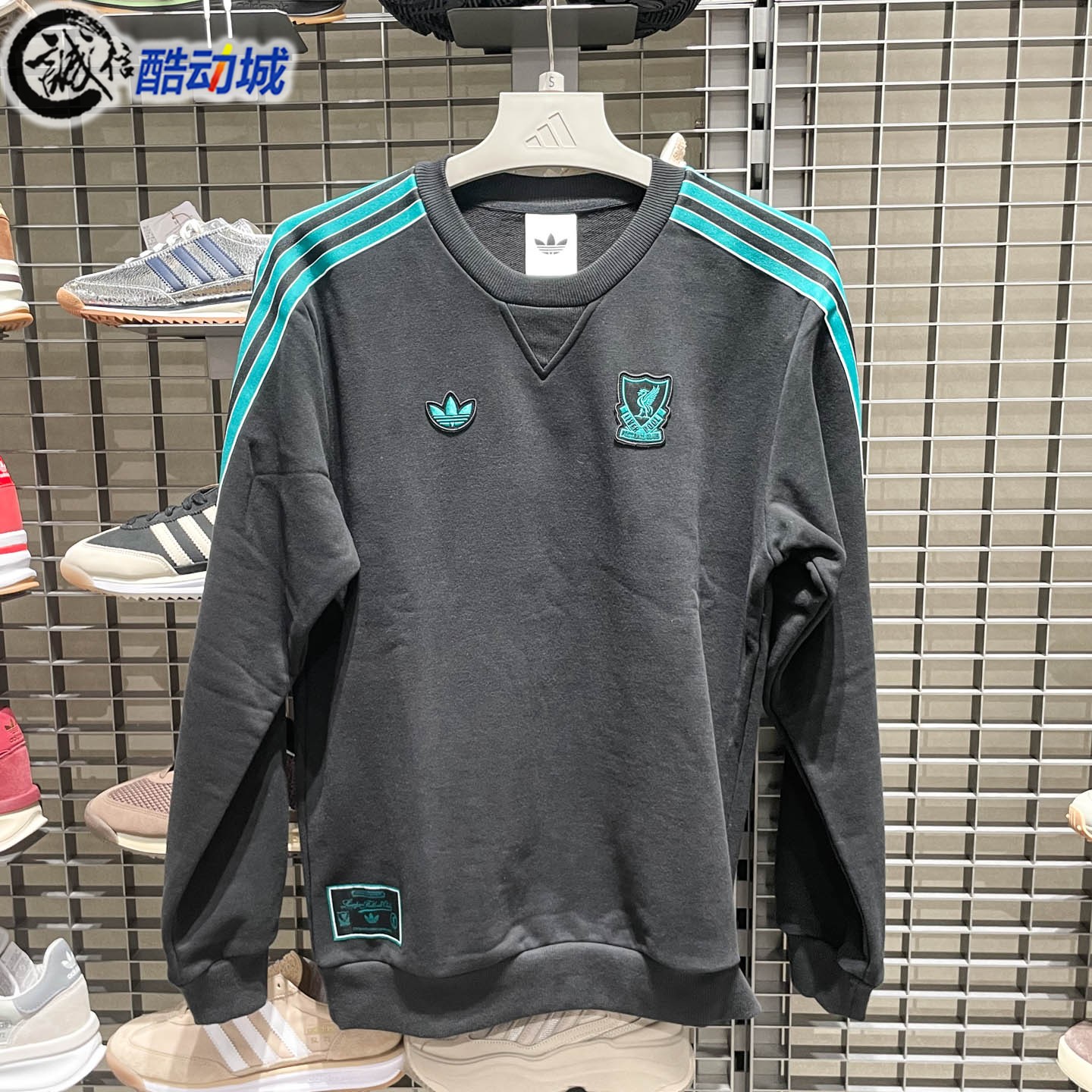 阿迪三叶草男子足球休闲文化卫衣