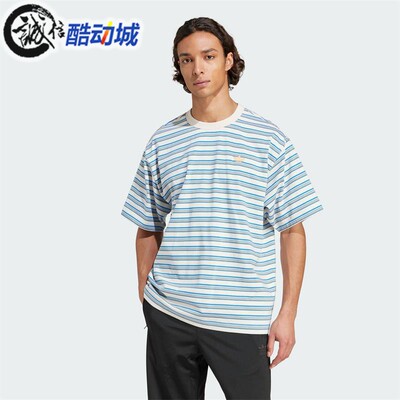 阿迪达斯三叶草男子纯棉短袖