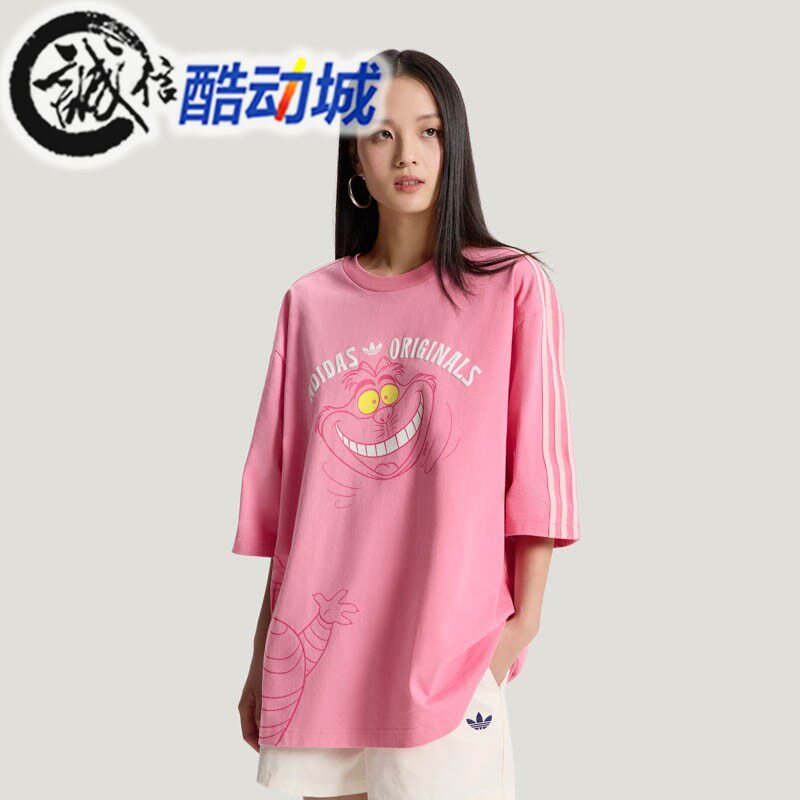 阿迪达斯三叶草男女款2026夏新品时尚舒适宽松运动短袖T恤 KY6270