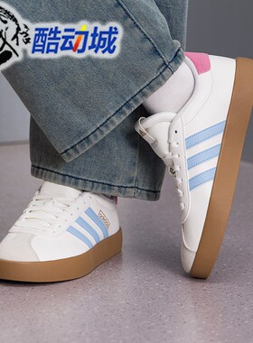 阿迪达斯女子2026夏新款VL COURT 3百搭舒适运动休闲T头鞋 IH4021