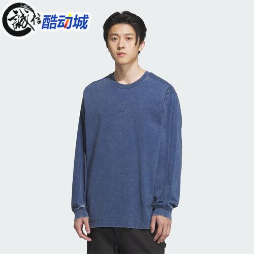 阿迪达斯三叶草纯棉运动圆领T恤