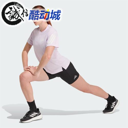 阿迪达斯女子跑步运动T恤