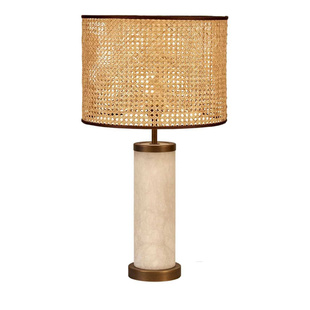 49cm 意大利Nassi 高 LAMP TABLE 天然藤制灯罩枱灯SONORA RATTAN