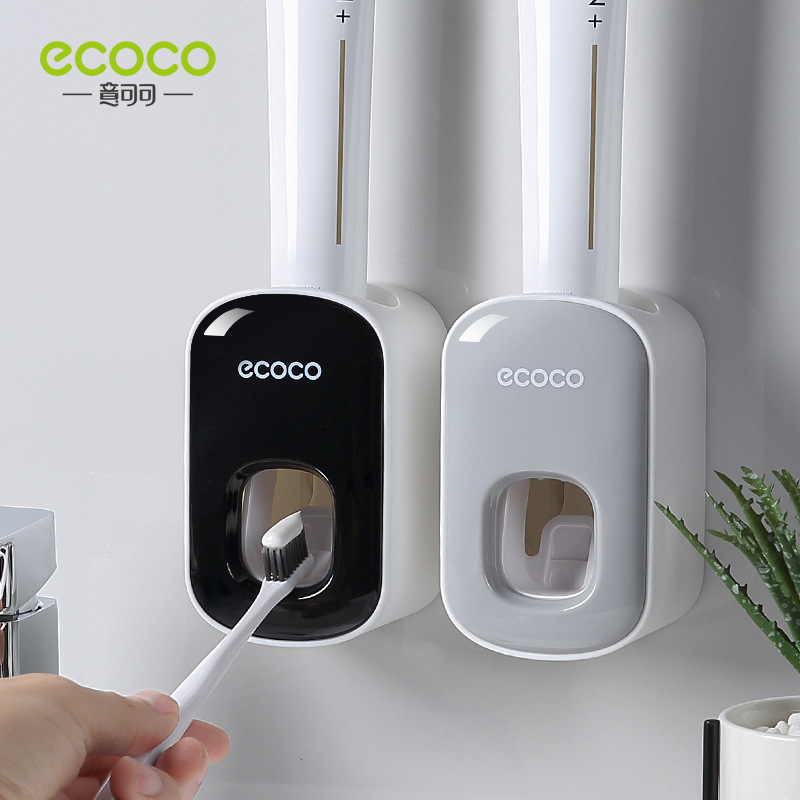 ecoco 全自动挤牙膏器 卫浴牙膏牙刷架免打孔壁挂自动挤牙膏器