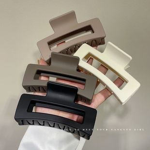 大号抓夹发量多女式时尚发夹透明号橡皮漆大架子头发抓夹