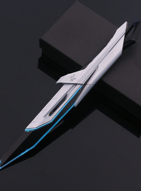 无畏周边威龙之刃烈火凤凰扇子烈焰淬刃双刀金属武器模型摆件