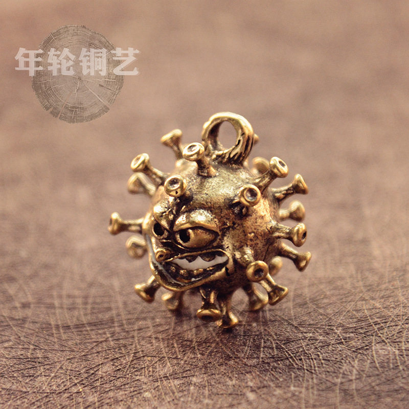 复古创意小铜器海胆钥匙扣挂件吊坠地摊热卖货源老铜器黄铜摆件,饰品/流行首饰/时尚饰品新,摆件,淘宝优惠券,粉丝福利购,淘宝优惠卷