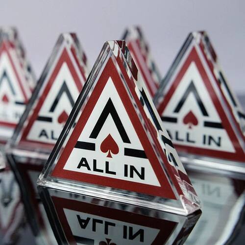 ALLIN德州扑克庄码大小盲配件压牌筹码庄牌庄片庄位防水