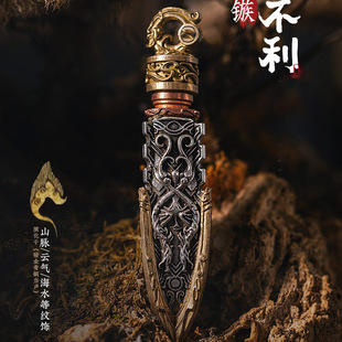 战国箭簇国潮箭头吊坠泰银复古个性潮男项链毛衣链男士款车载挂坠