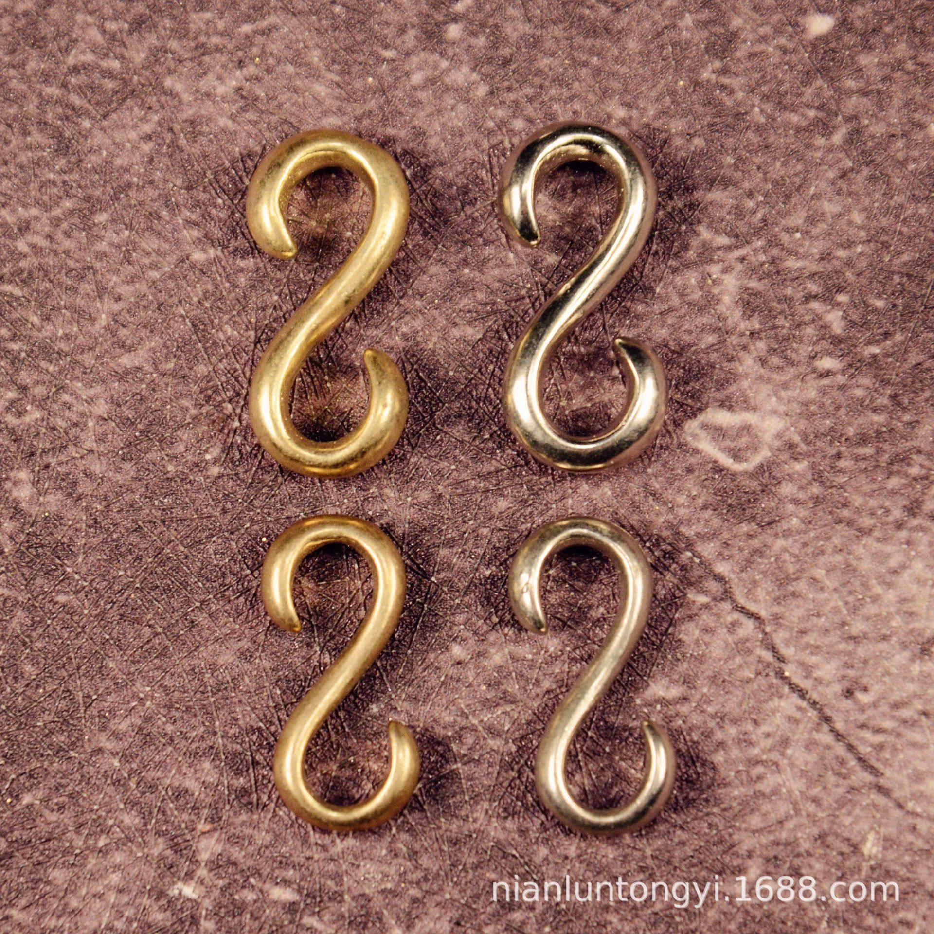 黄铜s钩实心黄铜财布扣DIY手工箱包配件皮手链牛皮手环黄铜小挂钩,饰品/流行首饰/时尚饰品新,摆件,淘宝优惠券,粉丝福利购,淘宝优惠卷