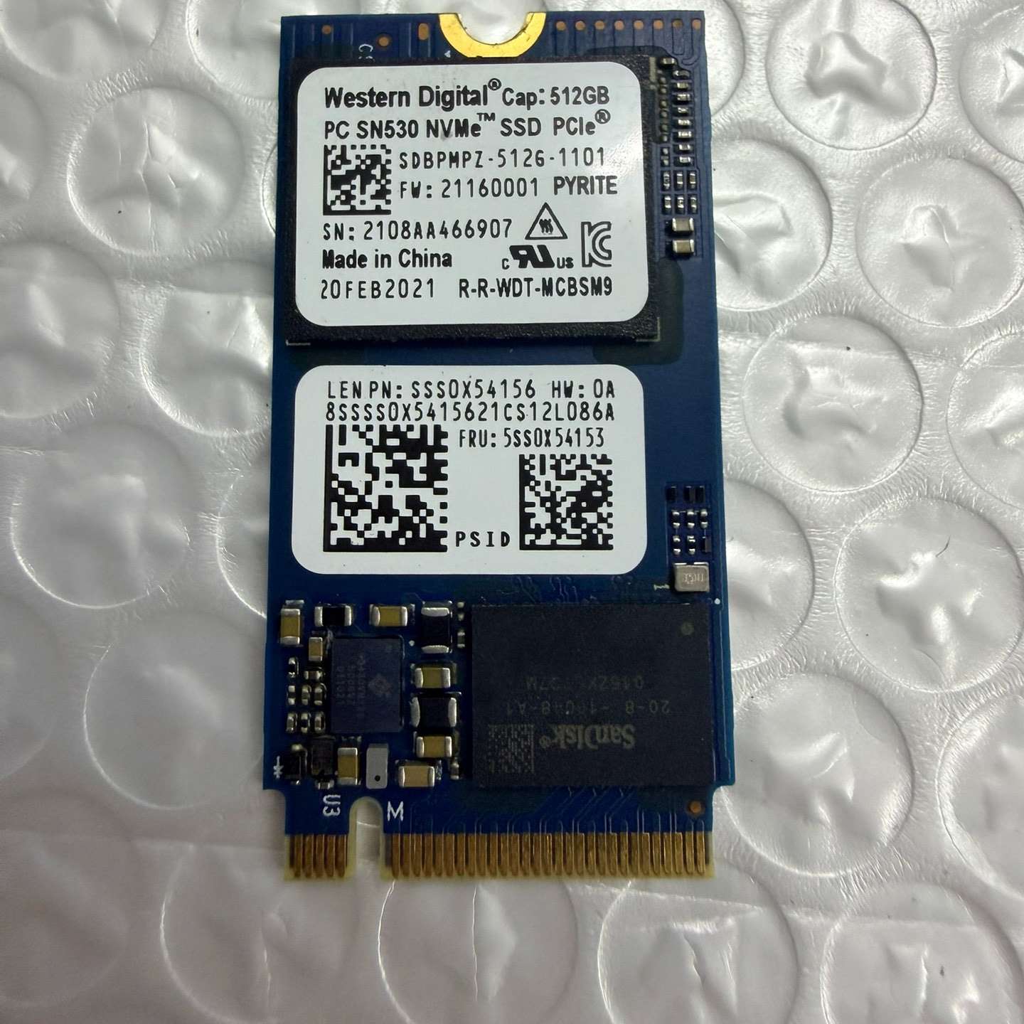 {议价}西数SN530，512G m2固态硬盘，nvme Pcie3图片