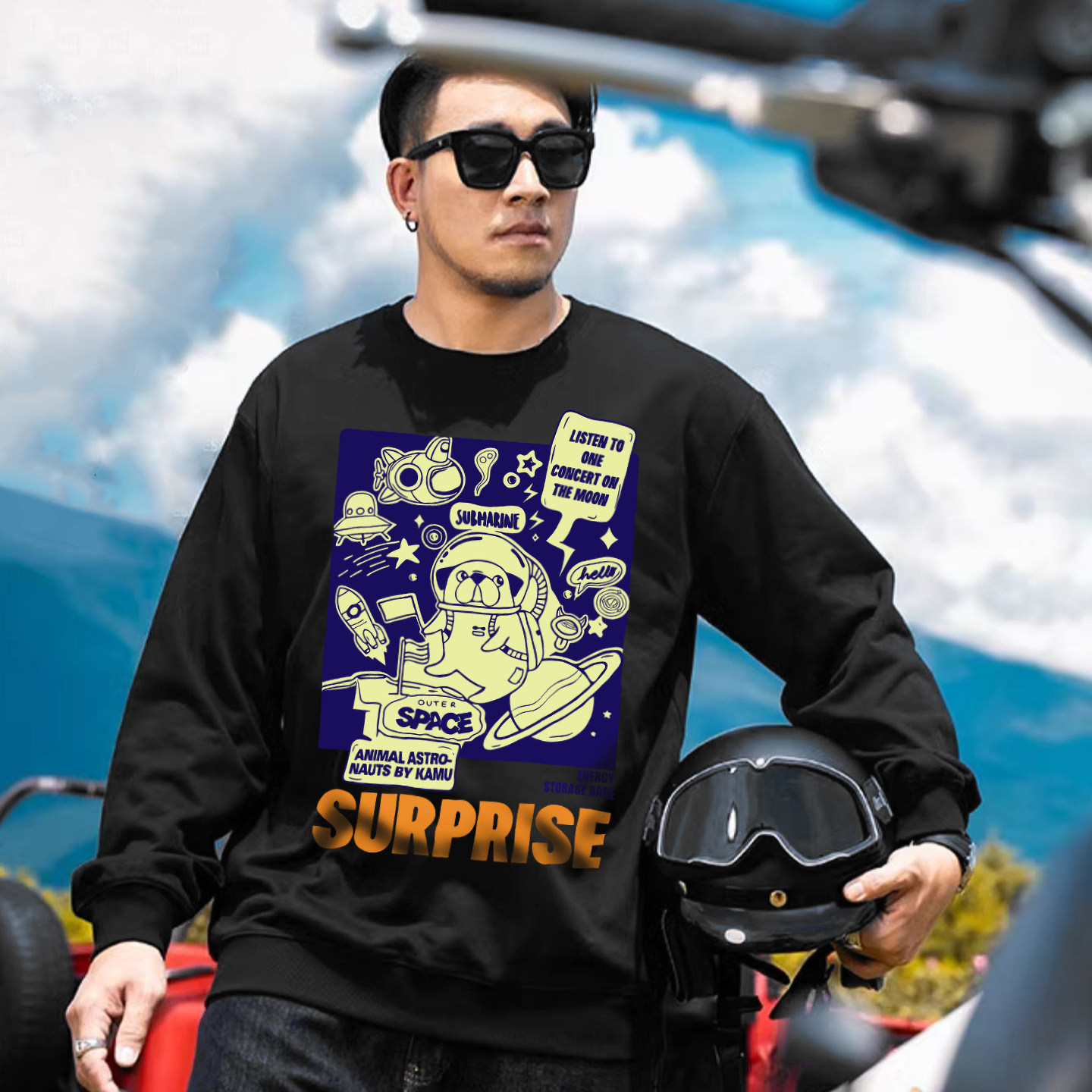 300斤秋冬新大码胖男士休闲宽松长袖卫衣加肥加大保暖加绒肥佬衫