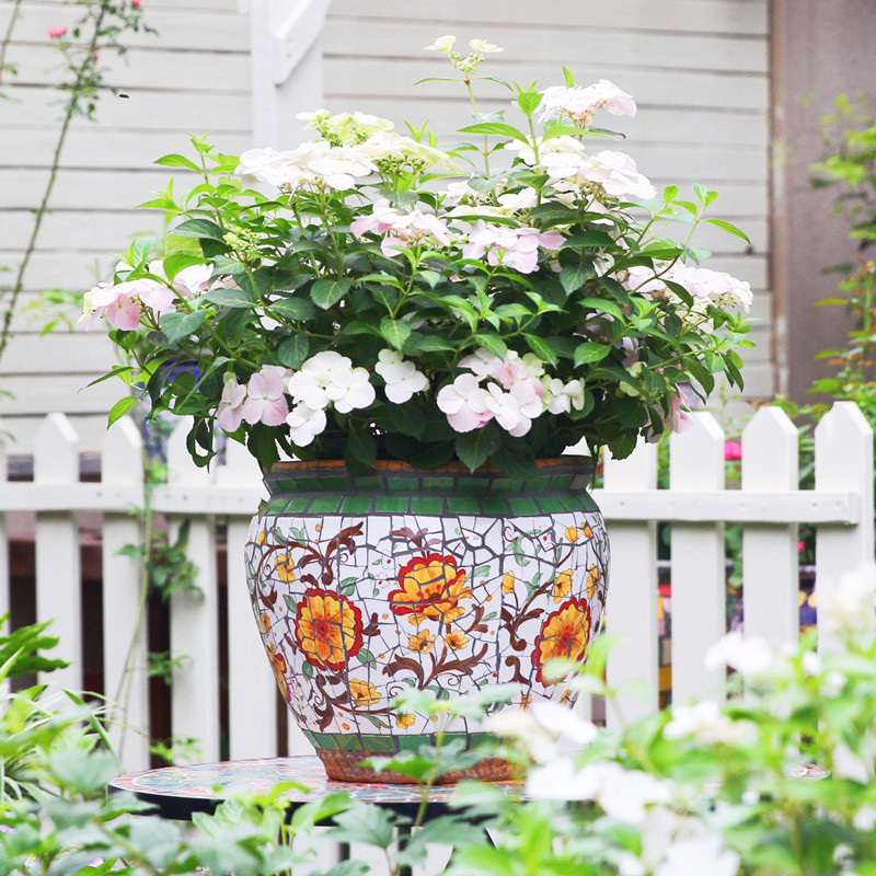 玫瑰小镇美式乡村田园手工花盆