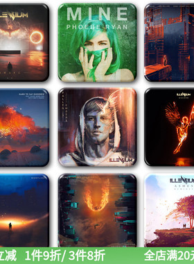 凤凰之子ILLENIUM专辑徽章周边i神百大DJ音乐酒吧贴饰品书包挂件