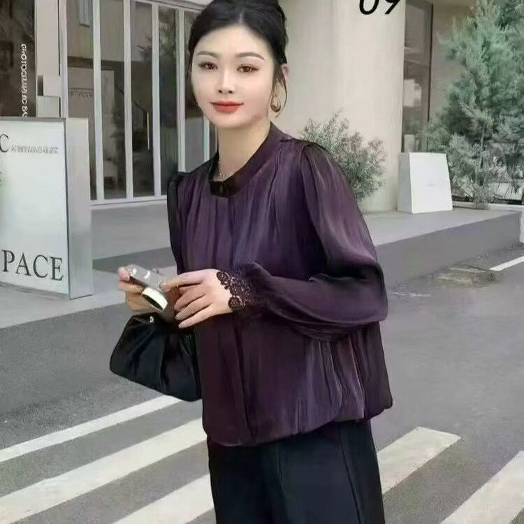 正品糖果色立领减龄小衫女装上衣新款气质时尚韩版衬衫2026款