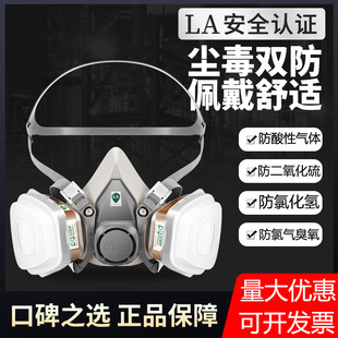 6002防酸性气体二氧化硫氯化氢防毒面具防臭氧硫酸盐酸E型滤毒盒