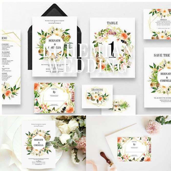 P0045高清ps设计素材 水彩婚礼婚庆花朵请柬邀请函模板PSD格式,商务/设计服务,设计素材/源文件,淘宝优惠券,粉丝福利购,淘宝优惠卷