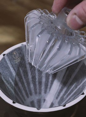 手冲咖啡压纸器锥形滤杯平底滤杯圆形滤纸蛋糕折纸食品级Tritan