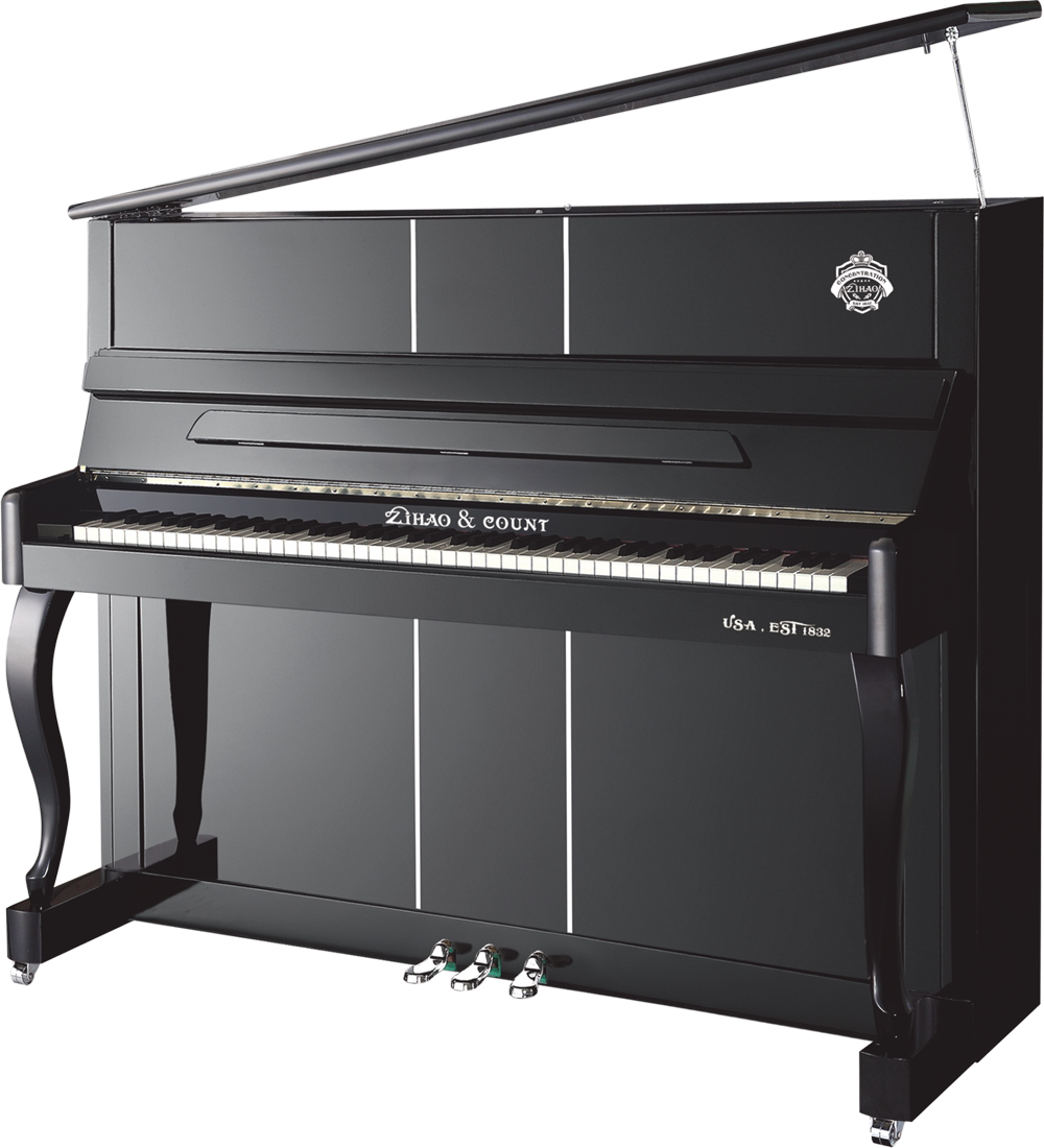 清韵伯爵钢琴黑色亮光弯腿c2-c教学演奏用琴