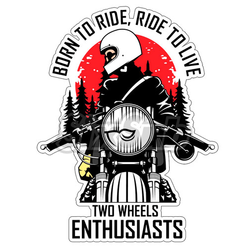 RIDE 骑行一生露营ADV摩托车风挡油箱镭射水晶滴胶车贴23506#