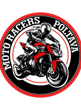 moto racers poltava波尔塔瓦素描车手机车汽车三轮贴纸车贴#1228