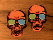 头骨贴纸Biker Custom眼镜摩托摩旅自驾游Deep贴纸