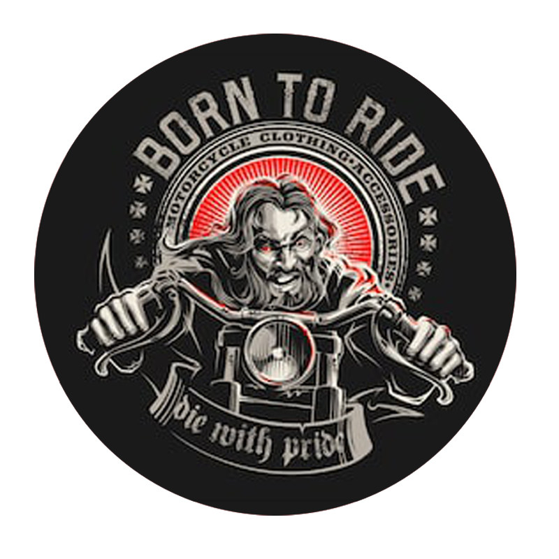 个性汽车rider born to ride疯子madman摩托车身磁性镭射贴花