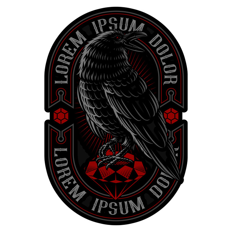 暗黑乌鸦lorem ipsum dolor机车汽车摩托贴纸贴花#812