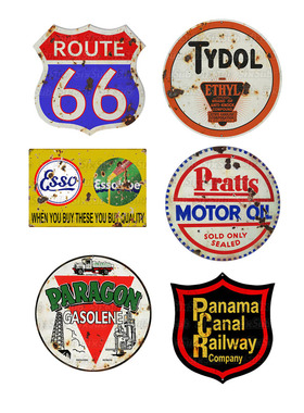 66公路moto机油汽油贴斑驳套装复古摩托车贴贴花镭射水晶贴#512b