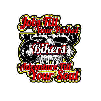 工作填补你的口袋 骑行填充你的灵魂摩托车贴纸贴花#04004