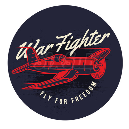 复古war fighter fly for freedom为自由而战车贴贴花#12218