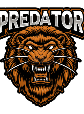 PREDATOR狮子雄狮ADV仿赛摩托汽车磁性水晶胶镭射反光车贴22621#