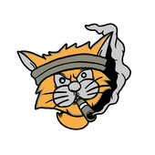 猫头smoking烟雾biker骑士骑师绅士理发师贴纸贴花 04005