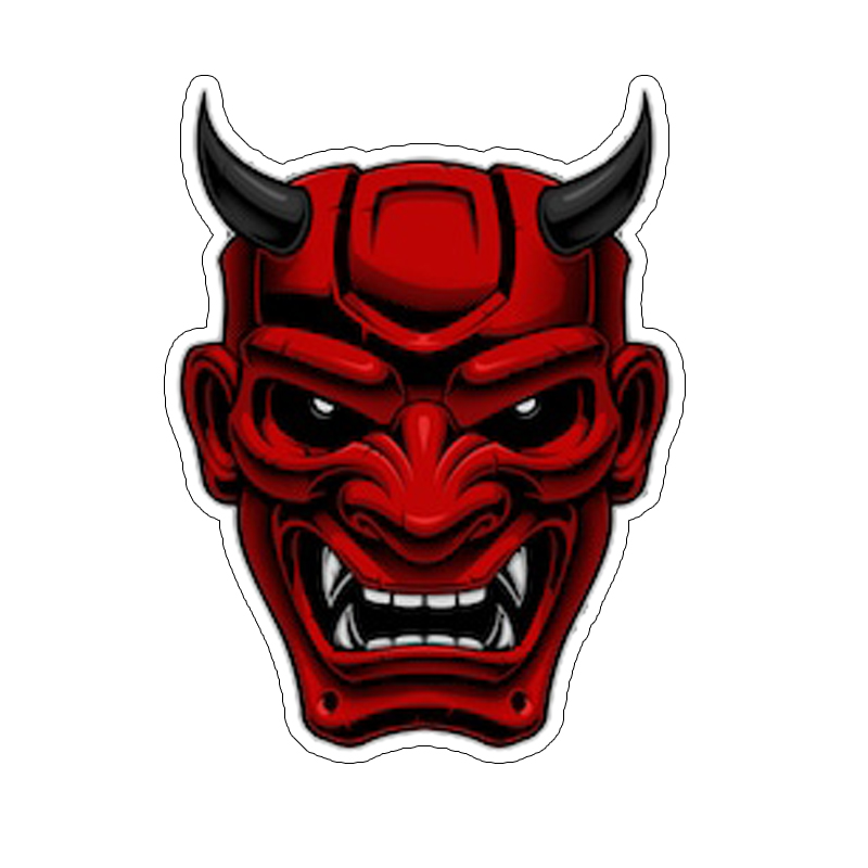 恶魔面具摩托车车贴花鬼头