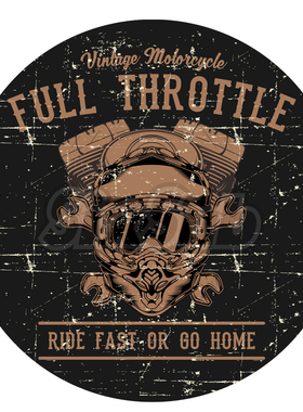 FULL THROTTLE v缸拉力盔斑驳反光水晶滴胶车贴贴花23504#