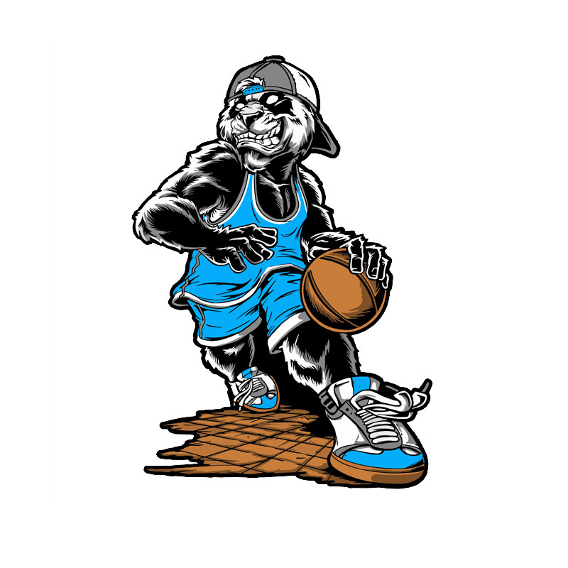 panda basketball熊猫篮球运动风格潮流摩托汽车贴纸贴花#04045