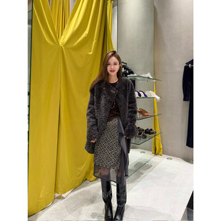 钱美西 进口殿堂级保值高奢lacon拉贡皮毛一体两穿高级感皮草外套