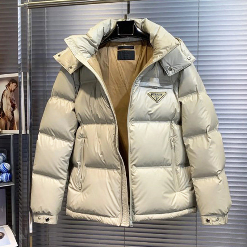 thumbnail for 2026 Fashionable High-End Trendy Brand Triangle Logo down Jacket Men's Winter New Warm Thickened Puffer Coat