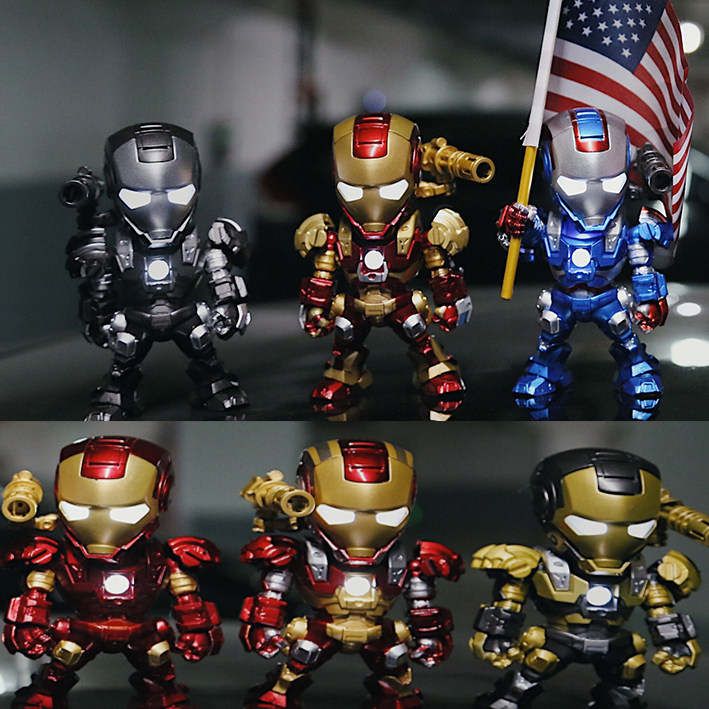 复仇者联盟2 钢铁侠IRON MAN可动手办模型声控发光玩具可车载摆件
