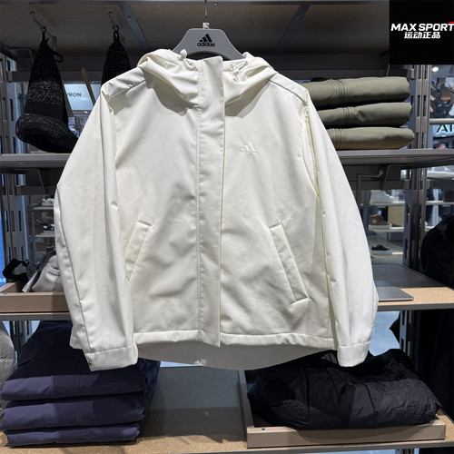 阿迪达斯女子加绒外套软壳夹克