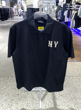 MLB男女情侣短袖POLO衫纯色防晒凉感百搭休闲25夏季T恤3APQB0353