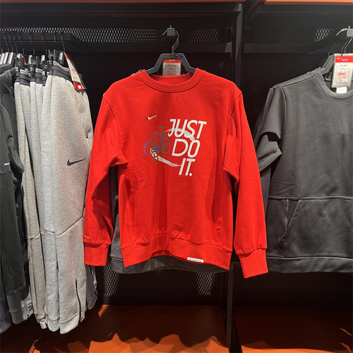 Nike/耐克男子2023春新款圆领加绒运动休闲卫衣套头衫FD4061-657