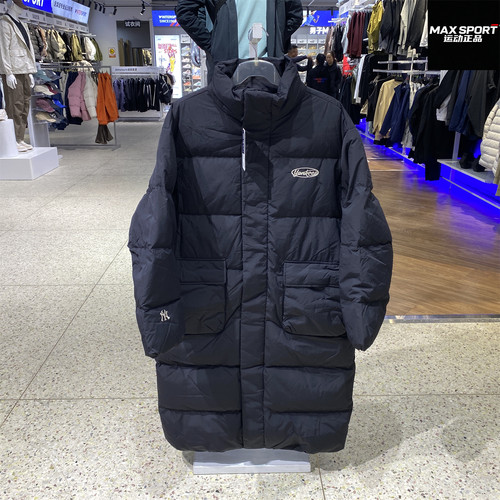 MLB男女长款羽绒服鸭绒外套