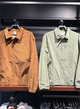 正品NIKE/耐克男子秋冬季灯芯绒拉链休闲保暖夹克外套DX9071-270