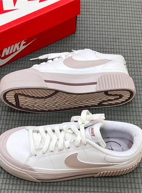 正品NIKE耐克CourtLegacy女子透气厚底低帮休闲运动板鞋DM7590