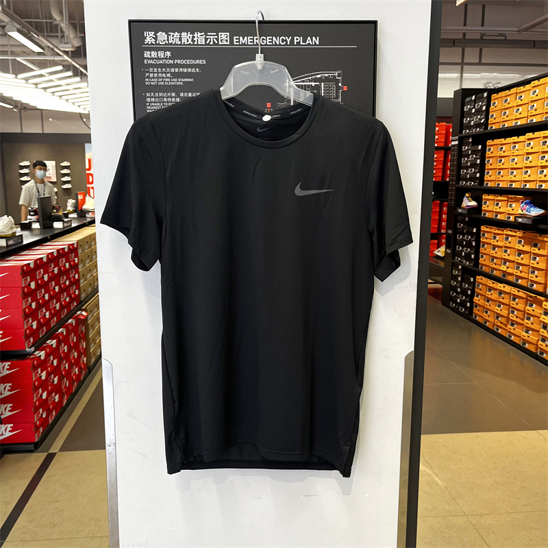 正品Nike/耐克男子短袖运动休闲跑步训练透气速干圆领T恤CZ1182