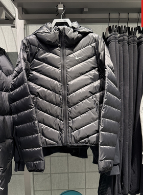 NIKE耐克女子羽绒服轻薄外套25冬季新款保暖防风连帽面包服HV5106