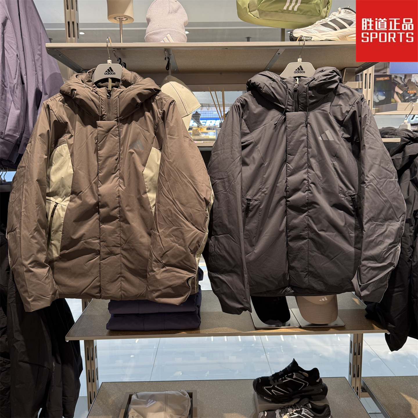 阿迪达斯男子羽绒服冲锋衣外套